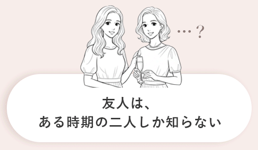 友人は、ある時期の二人しか知らない
